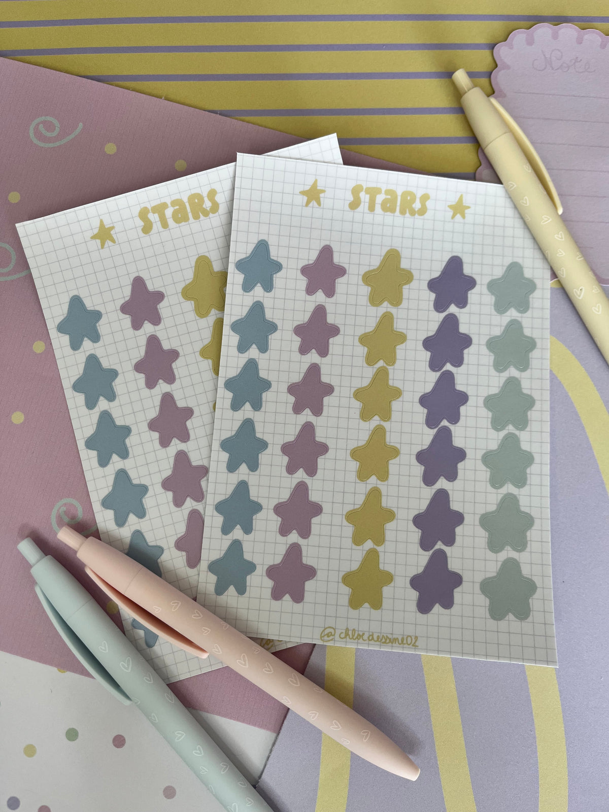Planche de stickers "Stars"