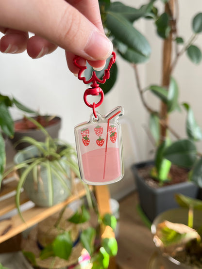Porte clé "Stawberry glass"