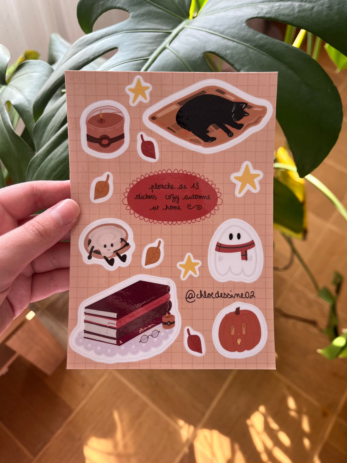 Planche de stickers "Cozy autumn at home"