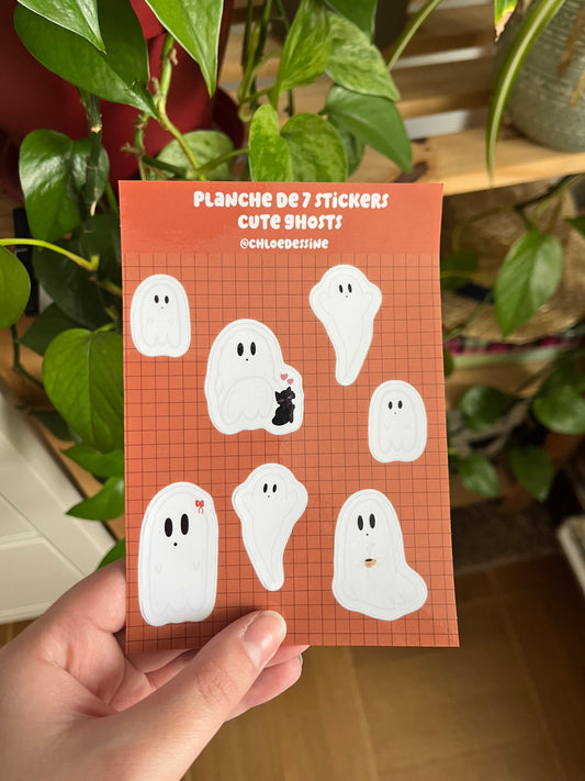 Planche de stickers "Cute ghosts"
