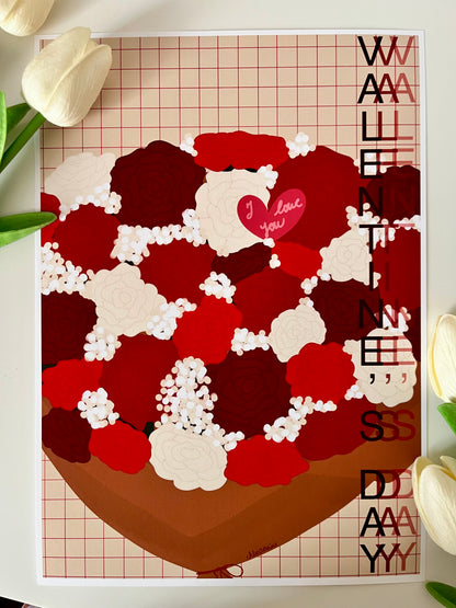 Affiche - Le bouquet de roses