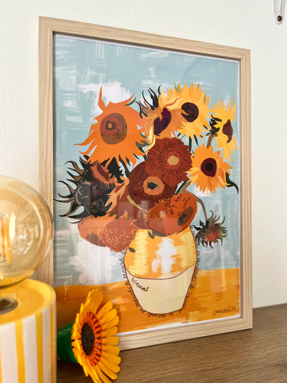 Affiche - Les tournesols.