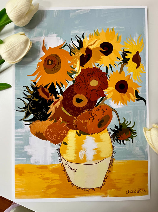 Affiche - Les tournesols.
