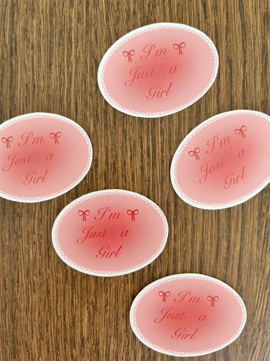 Sticker "I'm just a girl"