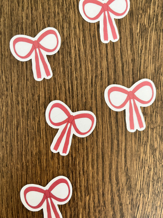 Sticker noeud rose