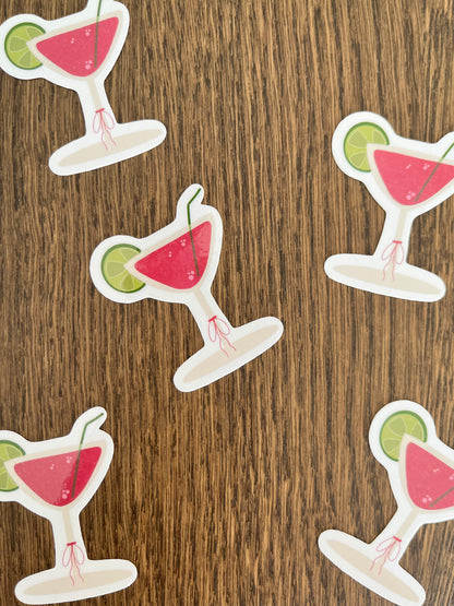 Sticker pink cocktail