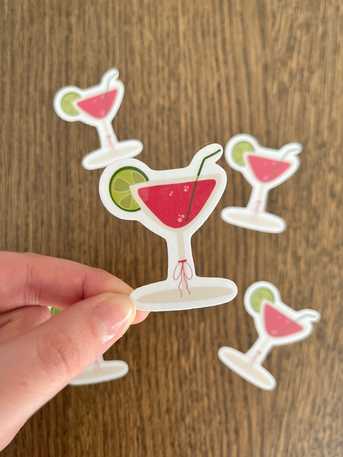 Sticker pink cocktail