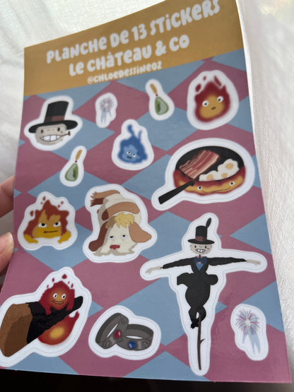 Planche de stickers - Le château & Co