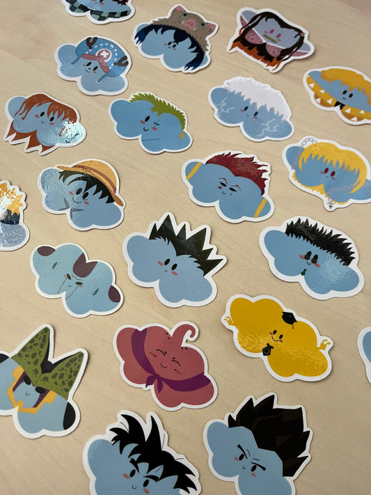 Stickers Claude le nuage fait du cosplay