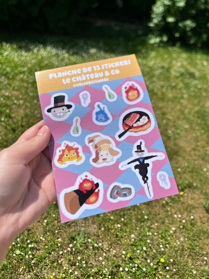 Planche de stickers - Le château & Co