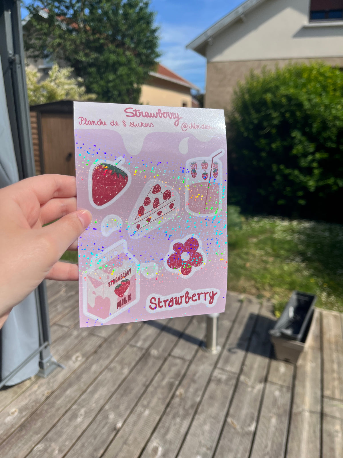 Planche de stickers - Strawberry