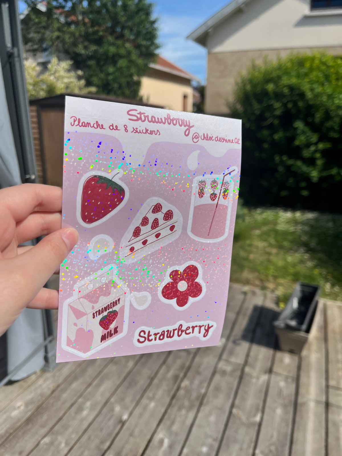 Planche de stickers - Strawberry