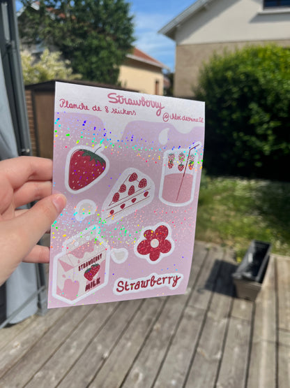 Planche de stickers - Strawberry