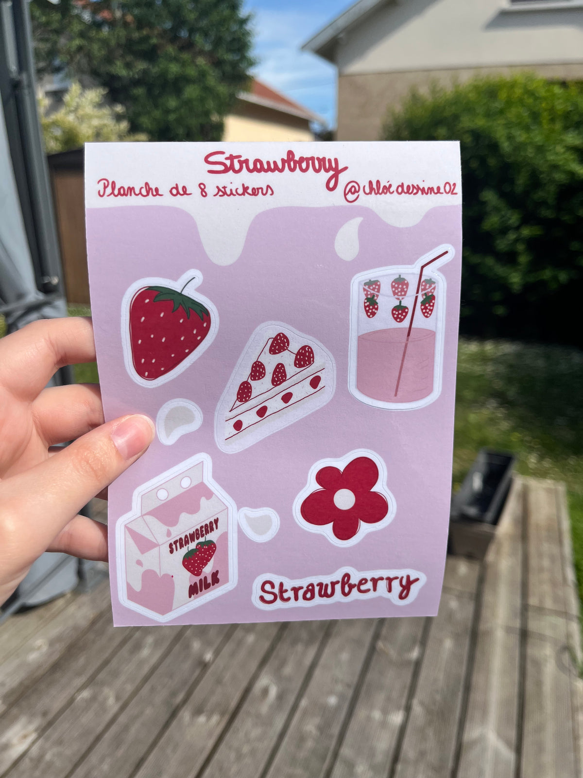 Planche de stickers - Strawberry