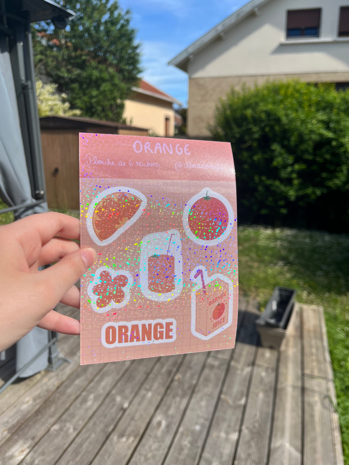 Planche de stickers - Orange
