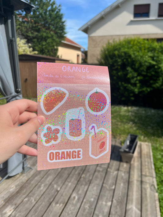 Planche de stickers - Orange