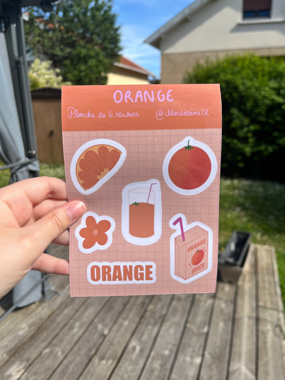 Planche de stickers - Orange
