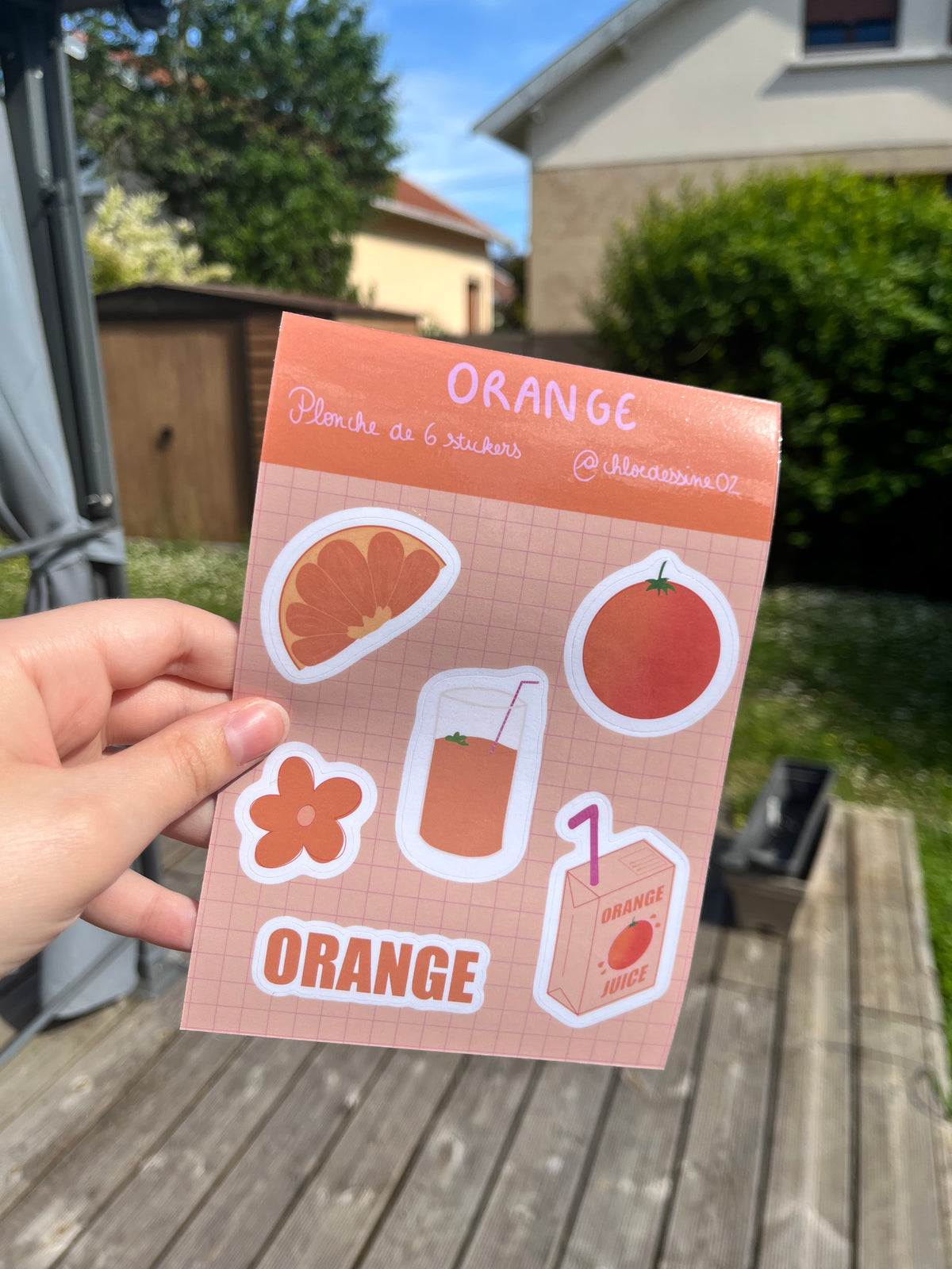Planche de stickers - Orange